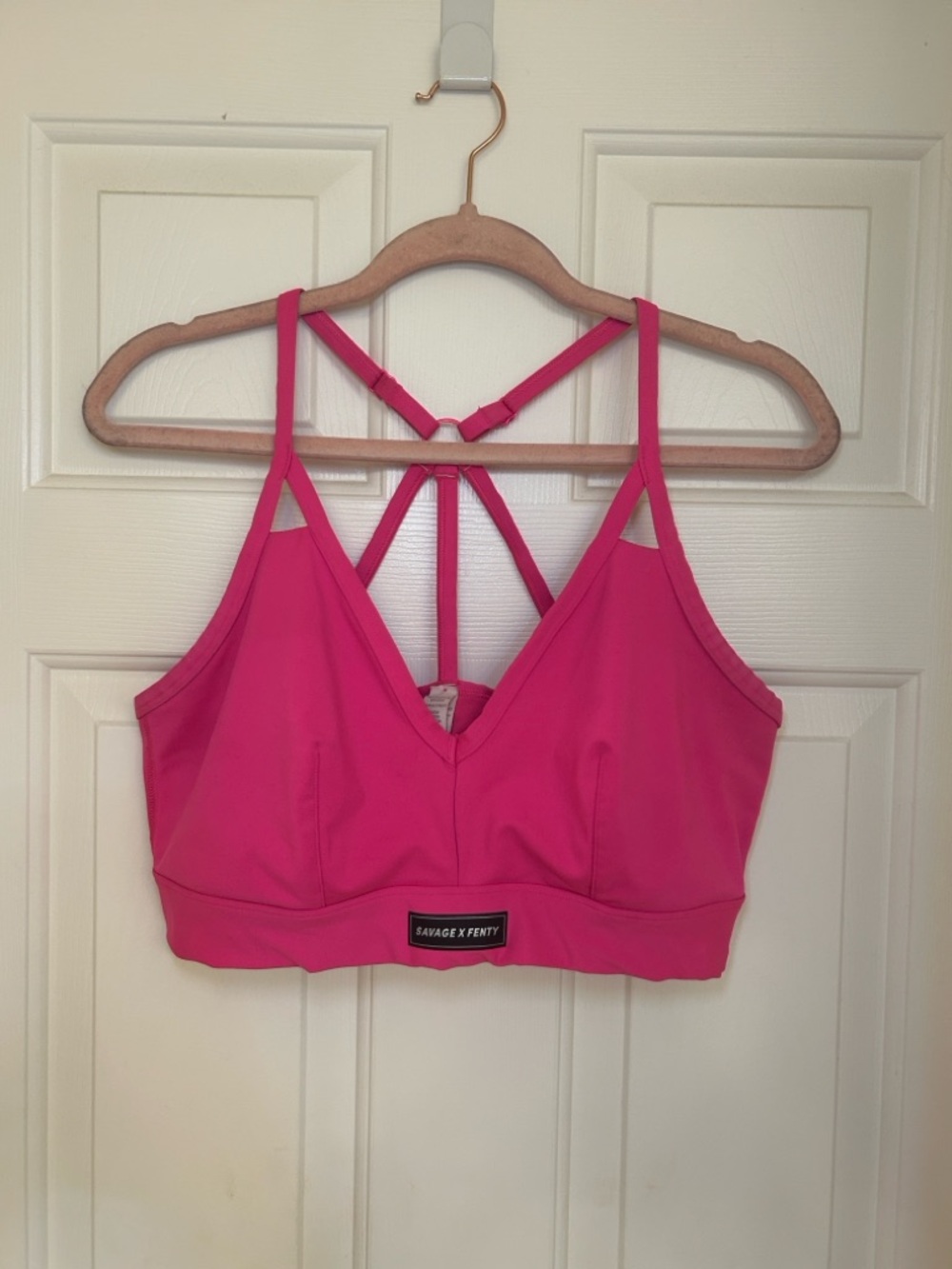 Savage X Fenty Bright Pink Strappy Sports Bra - Picture 5 of 5